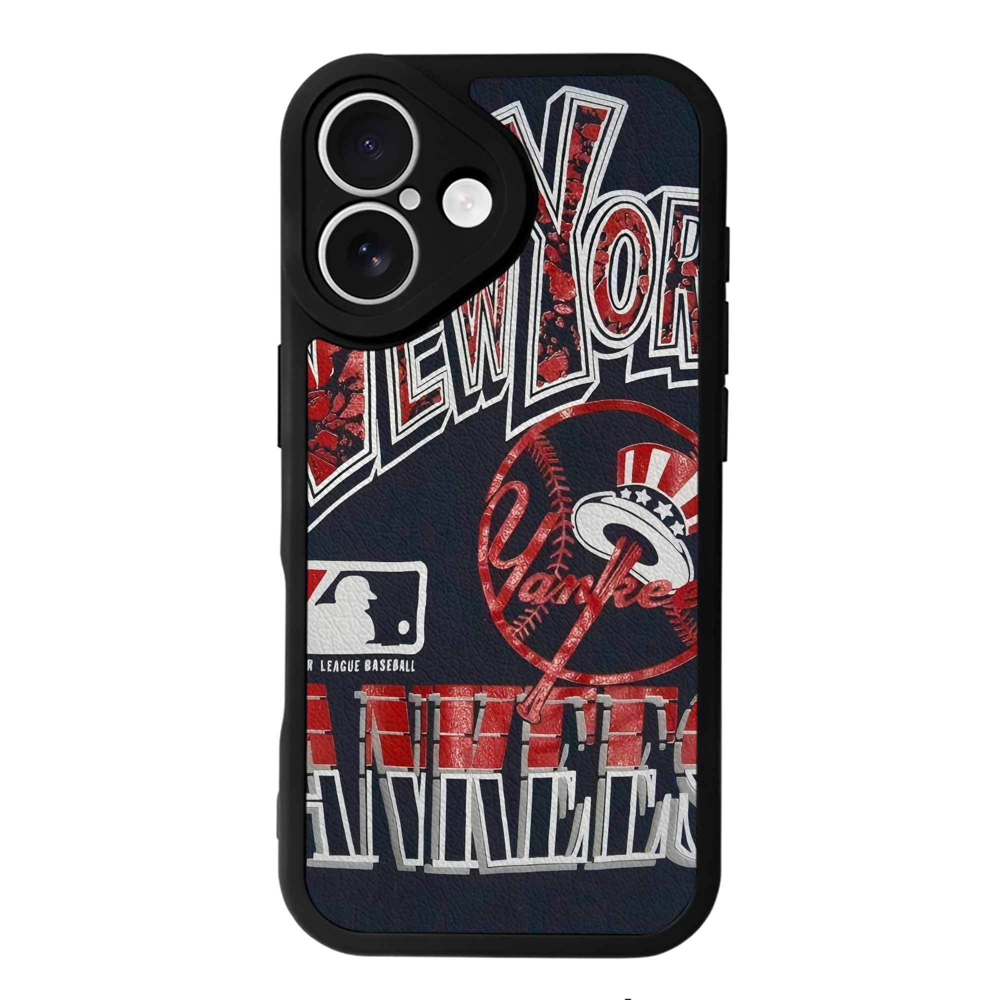 New York Yankees 125 IPhone 16 Silicone Leather Case – UV Print, Lambskin Texture – Perfect Fit, Wireless Charging Compatible, Scratch Resistant, Precise Cutouts – Stylish Protection For IPhone 16